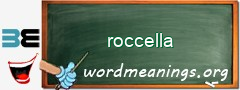 WordMeaning blackboard for roccella